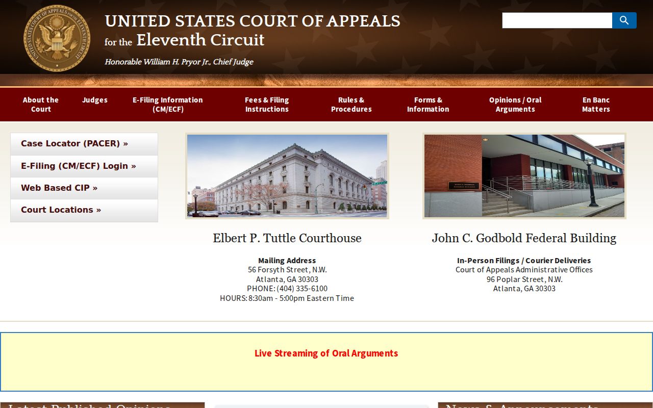 Hale County court dockets Eleventh Circuit federal appeal access